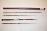 Two Bamboo Fishing Casting Rods