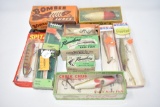 Eleven Fishing Lures with Boxes