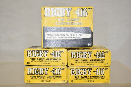 Ammo. 416 Rigby, 50 Rds