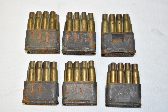 Brass & M1 Garand clips. 30-06 48 Rds, 6 clips.