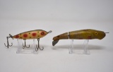 Two Wood Glass Eyed Fishing Lures