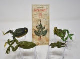 Four Frog Fishing Lures & Frog Harness