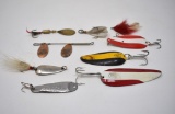 Five Chum Spoons & Spinner Fishing Lure Parts
