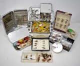 Mixed Flies Fishing Lure Lot with Cases