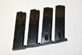 Four Beretta 9mm 15 Round Magazines