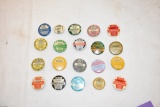 Hunting & Fishing Licenses Pinback Buttons 1920's-1970's