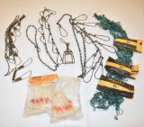 Mixed Variety of Fishing Nets, Hangers, & Stringer