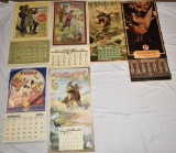 Six Advertisement Calendars Peters & Remington