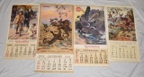 Four Remington Advertisement Calendars
