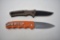 Two Boker Automatic Spring Loaded Folding Knives