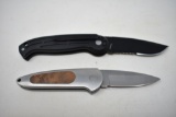 Two Spring Loaded Automatic Folding Knives