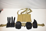 Two Nylon Ammo Pouches; Belt and Shoulder