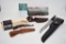 Three Fixed Blade Knives with Leather Sheaths