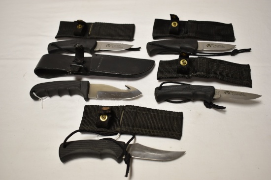 Five Fixed Knives with Sheaths