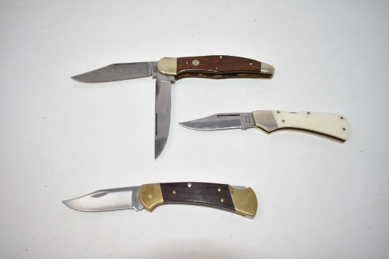 Three Folding Pocket Knives