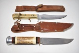 Two Puma Fixed Blade Knives with Sheaths