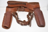 Three Leather Belts & Two Hunter Gun Holsters