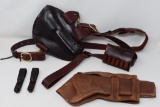 Leather Gun Holsters, Straps& Ammo Holders