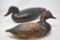 Two Glass Eyed Wooden Duck Decoy's