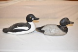Two Wooden Glass Eyed Duck Decoy's