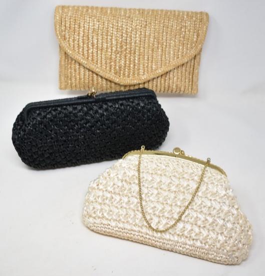 Three Vintage Wicker Handbags