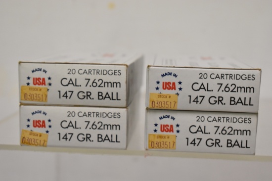 Ammo. 308 / 7.62mm Ball. 80 Rnds
