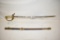 USN Heiberg Officers Sword with Leather Scabbard