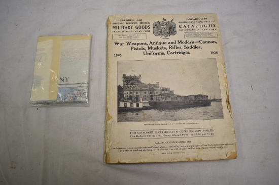 1936 Military Goods Catalogue & 1944 Cloth War Map