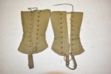 Pair WWI US Spat Boot Covers