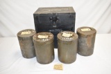 WWII German Howitzer Wooden Ammo Carrying Case