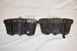 Two WWII Leather Ammo Pouches