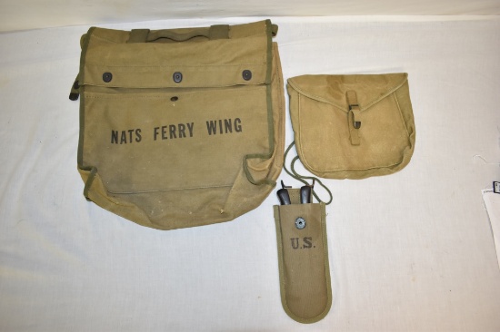 WWII Document Pouch, Wire Cutters and Pouch