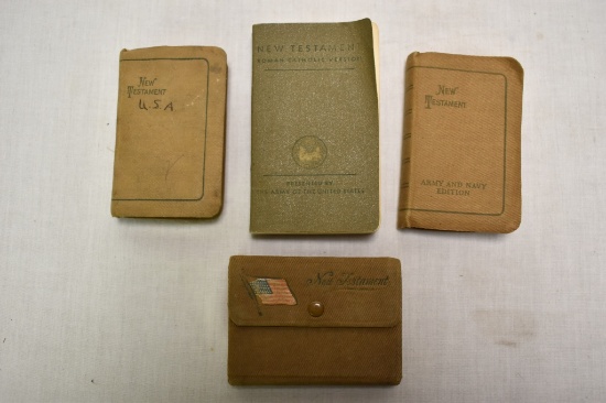 4 WWI / WWII Military Bibles & Prayer Books