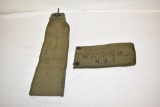 WWII US Ammo Clip & Empty Cartridge Bags
