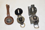 Three US Army Compasses