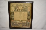 Civil War Soldier's Memorial Roster Lithograph