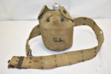 US 1918 B.A. CO. Military Canteen and Belt
