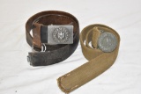 Two WWII German Belts with Buckles