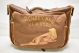 WWII US Hand Painted Semi-Nude Named Suitcase