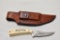 Schrade Scrimshaw Knife, Sheath & Stone