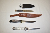 Three Knives. 2 Fixed Blade, One Folding
