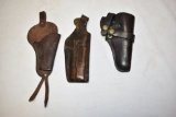 Three Small Leather Holsters