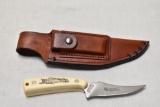 Schrade Scrimshaw Knife, Sheath & Stone