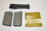 Two Colt AR15 10 Round Magazines & Carry Handle
