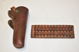Leather Hunter Revolver Holster and Ammo Pouch