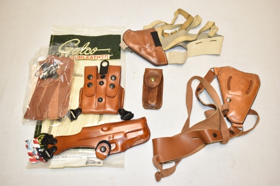 Three Leather Shoulder Holsters