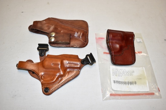 Three Leather Smith & Wesson Revolver Holsters