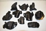 Ten Leather Pistol Holsters