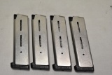 Four 1911 Wilson Combat 45 Cal Magazines