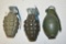 Three Deactivated Grenades